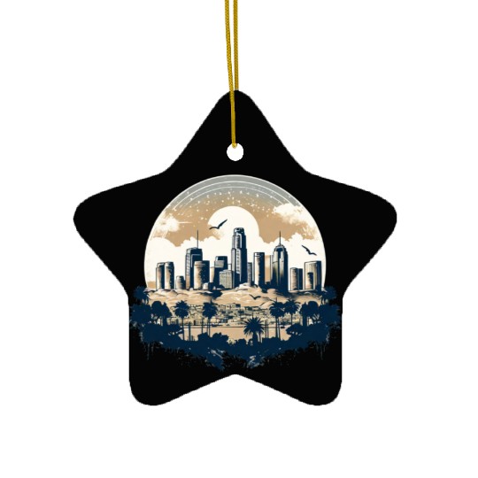 Los Angeles - City of Angels Ceramic Ornaments