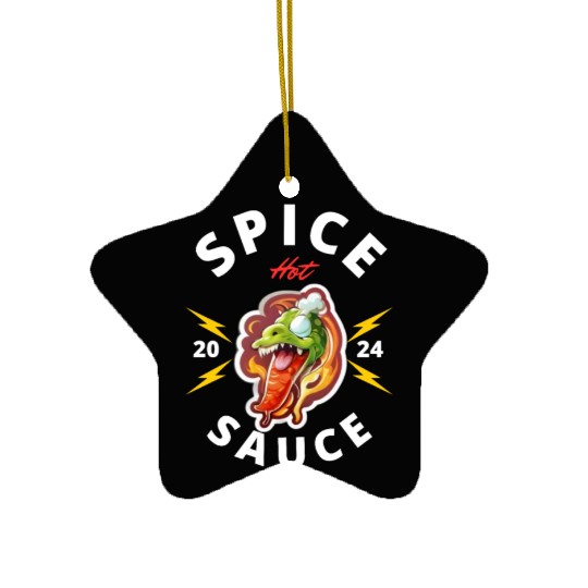 Hot Spice lover Sauce chili pepper Ceramic Ornaments