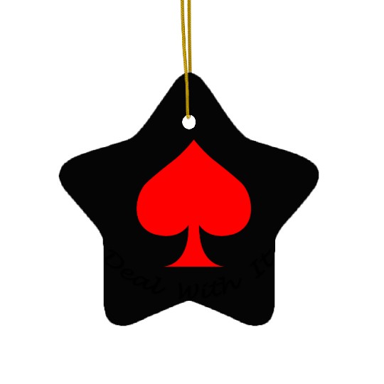 Red spade symbol Ceramic Ornaments