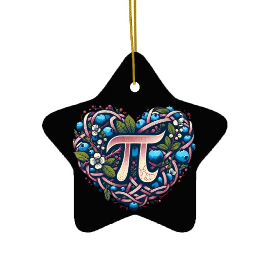 Blueberry Pi Day Ceramic Ornaments