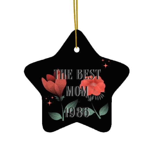 The Best Mom Since 1986 Ceramic Ornaments