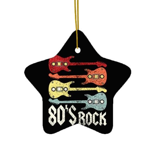 80s Rock Band Guitar Cassette Tape 1980s Ceramic Ornaments