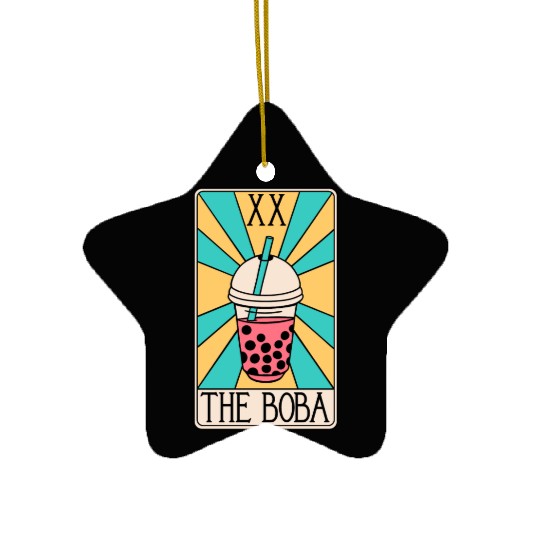 Boba Tarot Card - Bubble Tea Ceramic Ornaments