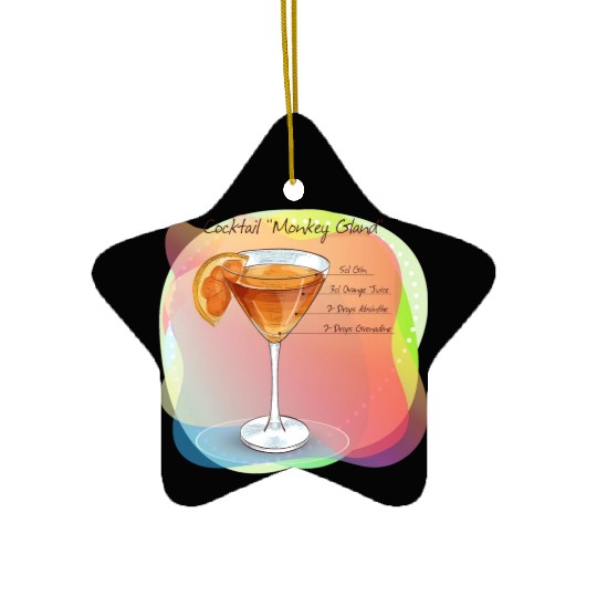 Cocktail Monkey Gland Recipe Gin Orange Juice Ceramic Ornaments