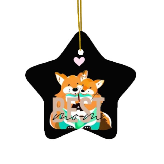 Mother s Day Ceramic Ornaments-fox