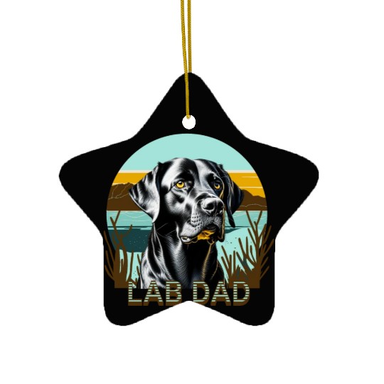 Lab Dad | Labrador Retriever Owners Ceramic Ornaments
