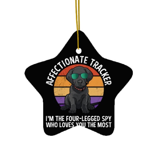 Labrador Lover AFFECTIONATE TRACKER Labrador Ceramic Ornaments