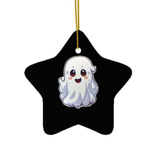 Cute Ghost Chibi Ceramic Ornaments