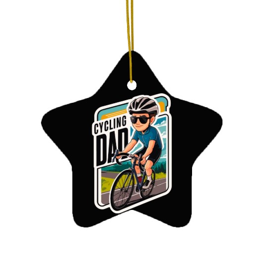 Cycling Dad - Road Bike, Gravel Bike Father's Day Ceramic Ornaments