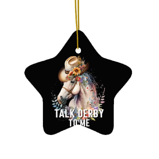 Talk Derby To Me Horse Racing Derby Day Ceramic Ornaments