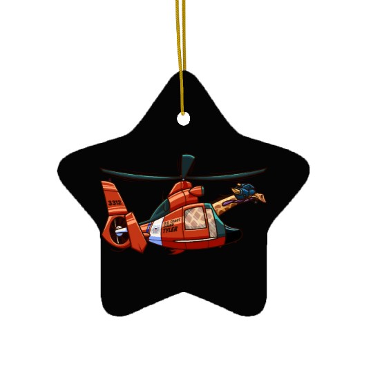 US Coast Guard Giraffe Tyler Ceramic Ornaments