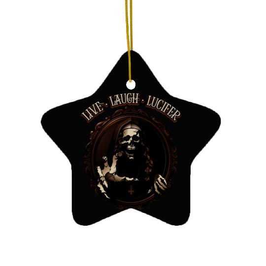 Live Love Lucifer Goth Festival Death Metal Ceramic Ornaments