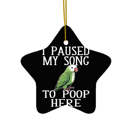 Tropical quaker parrot funny parakeet Ceramic Ornaments