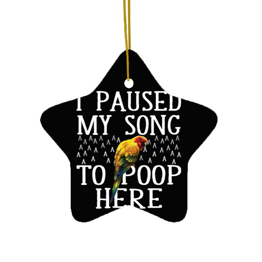 Funnye tropical parrot poop Ceramic Ornaments