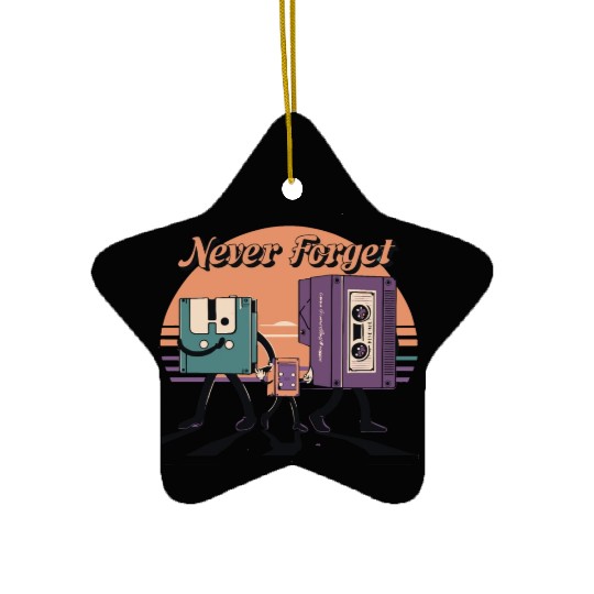 Retro Evolution Of Media Storage-Never Forget Ceramic Ornaments