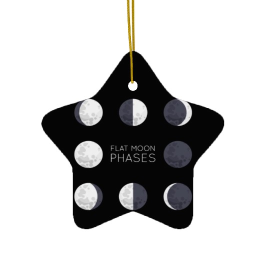 Cool Full Moon - Solar Eclipse, Moon Phases Total Ceramic Ornaments