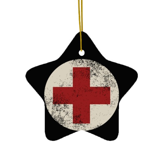 WW2 Combat Medic Symbol Ceramic Ornaments
