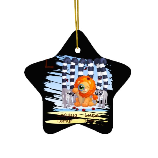 L Alphabet Ladybug Loupe Lemur Lion Ceramic Ornaments