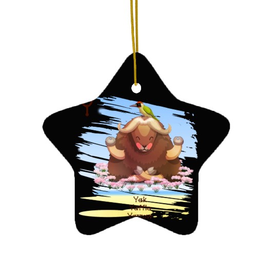 Unique Creative Cute Y Alphabet Yak Yaffle Yarrow Ceramic Ornaments