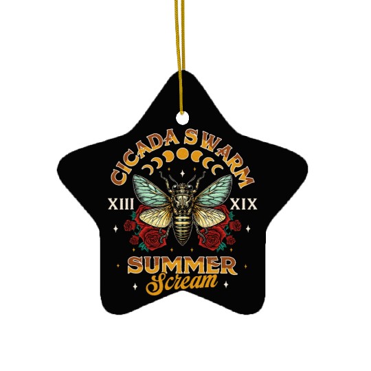 Entomology Cicada Lover 2024 Cicada Swarm Summer Ceramic Ornaments