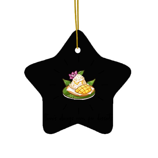 there s always room for desserts-Mango Sticky Rice Ceramic Ornaments