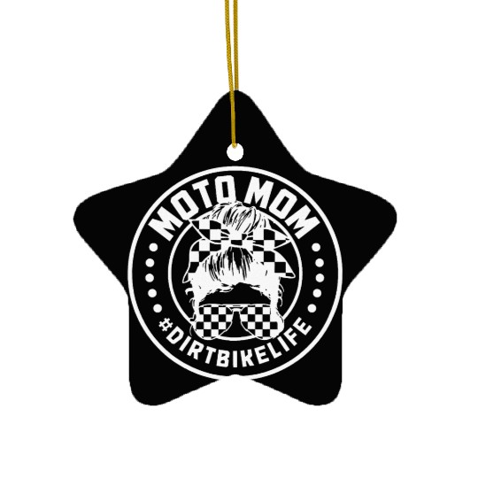 Motocross Moto Mom Dirt Bike Motorcycle MX Ceramic Ornaments
