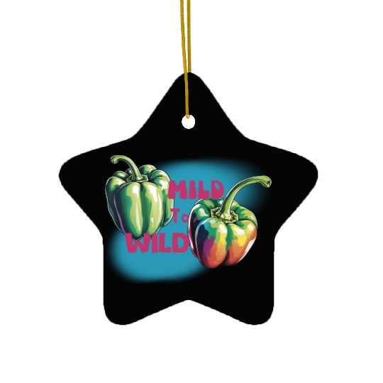Mild to wild bel pepper Ceramic Ornaments