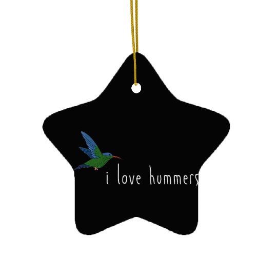 I Love Hummers Awesome Hummingbird Lover Ceramic Ornaments