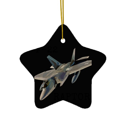 Air Force F-22 Raptor Fighter Jet Military Pilot Ceramic Ornaments