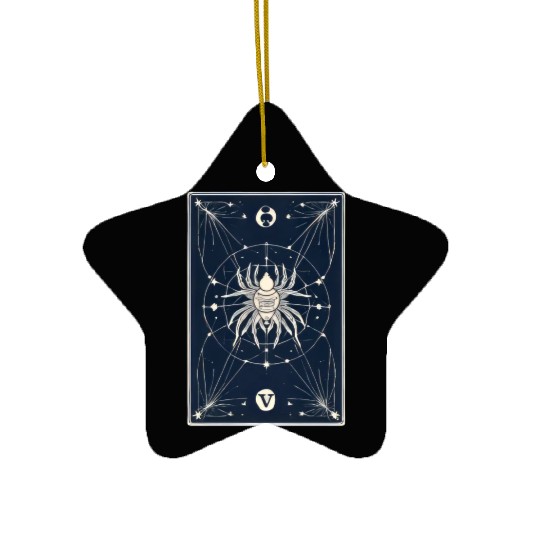 Spider Tarot Card Reader Astrology Occult Ceramic Ornaments