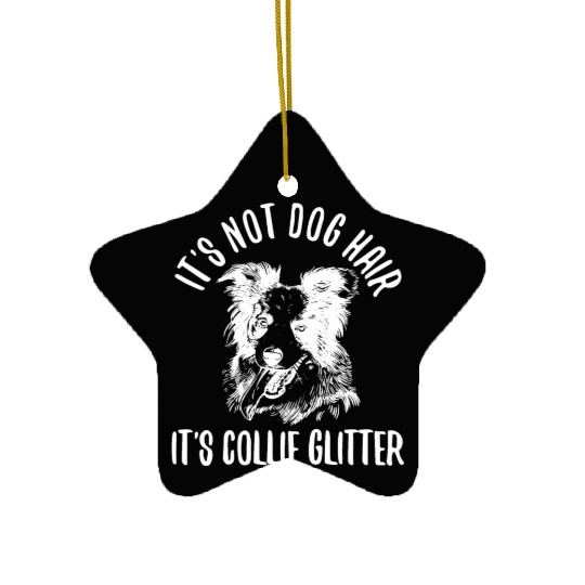 Unique Border Collie Design For Dog Lovers Ceramic Ornaments