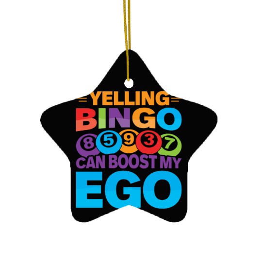 Funny Bingo Caller Ceramic Ornaments