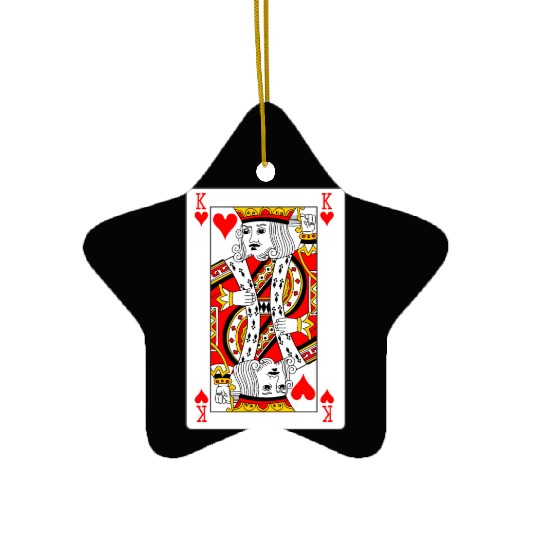 King of Hearts Playing Card Ceramic Ornaments