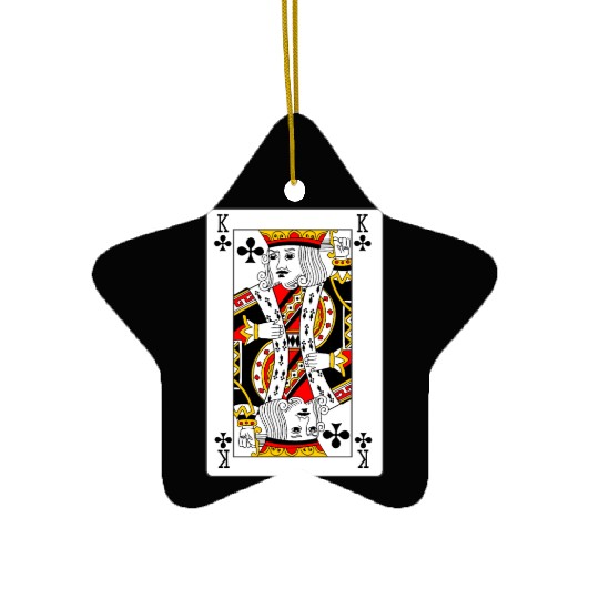 King of Clubs Playing Card Ceramic Ornaments