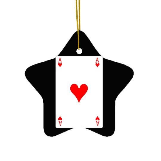 Hearts Playing Card Ceramic Ornaments