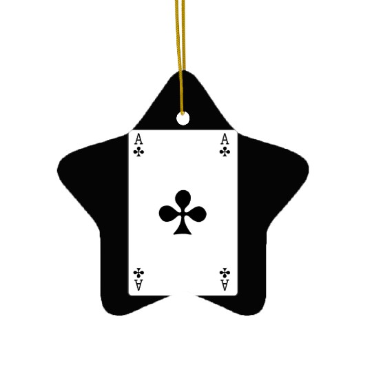 Clover Playing card ace Ceramic Ornaments