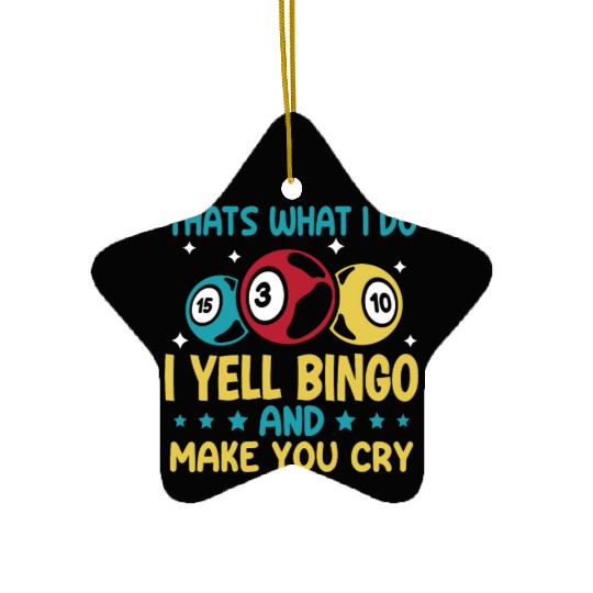 Funny Bingo Player Ceramic Ornaments