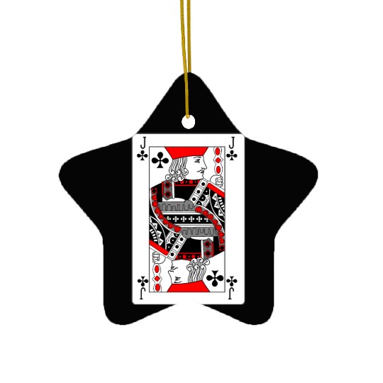 Jack Playing card clover Ceramic Ornaments
