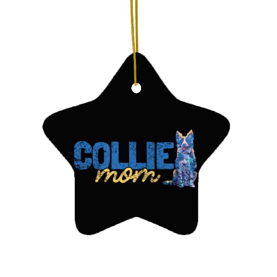 Unique Border Collie Design For Dog Lovers Ceramic Ornaments