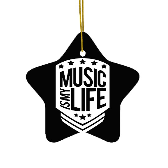 Music Is My Life Party Club Concert Sound Love Ceramic Ornaments