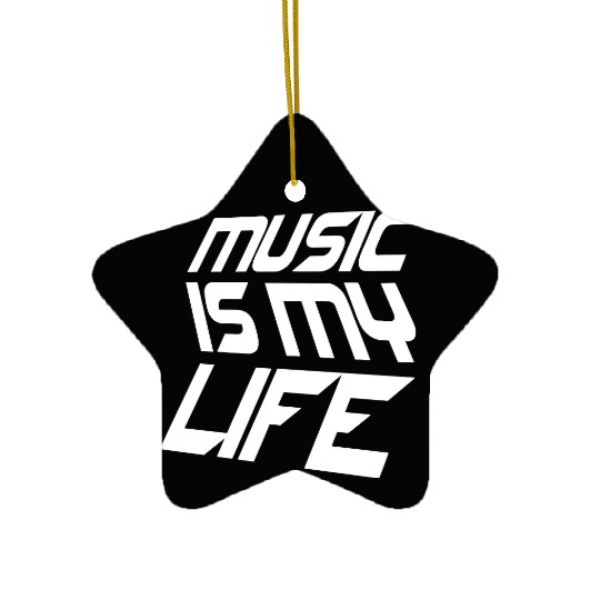 Music Is My Life Party Club Concert Sound Love Ceramic Ornaments