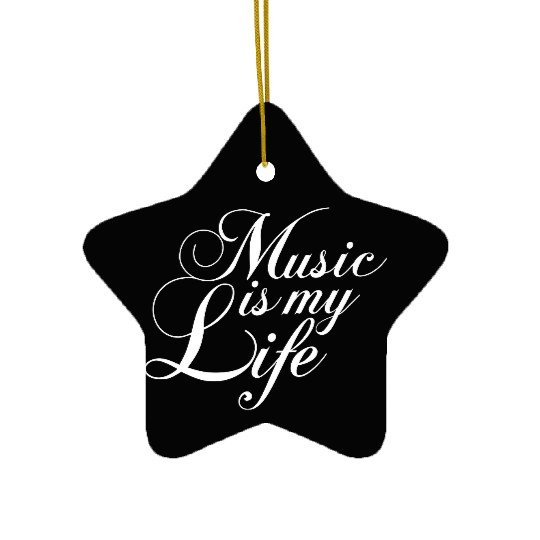 Music Is My Life Party Club Concert Sound Love Ceramic Ornaments