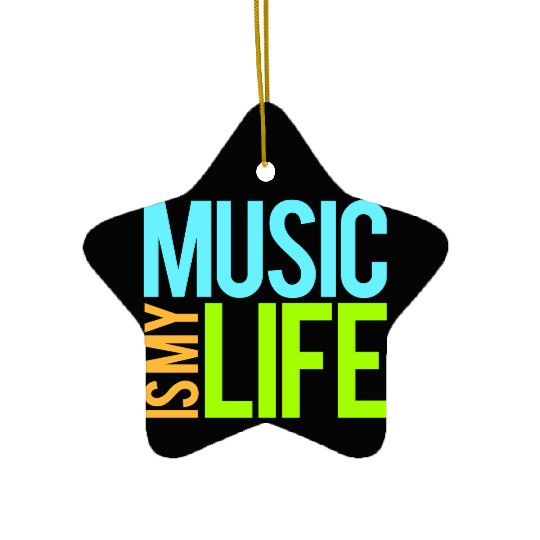 Music Is My Life Party Club Concert Sound Love Ceramic Ornaments