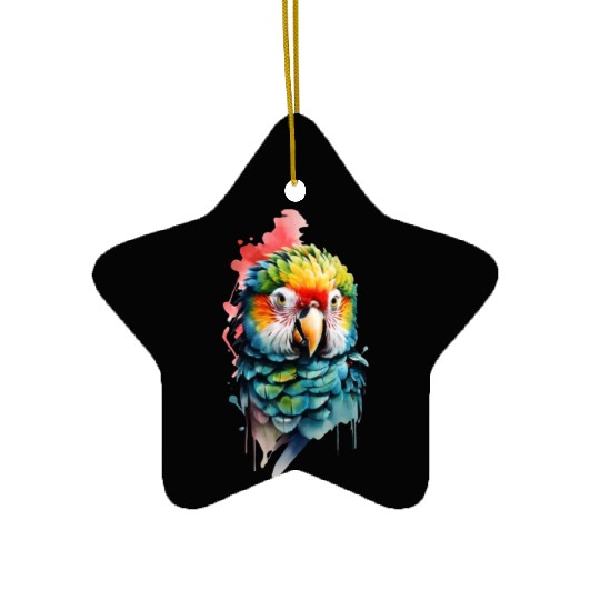 Macaw, Budgie Cockatoo, Parrot Flock Ceramic Ornaments