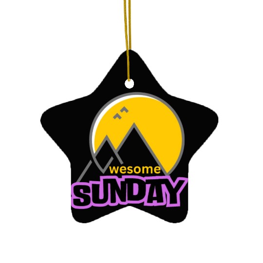 Awesome Sunday Ceramic Ornaments