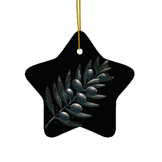 An olive Branch Ceramic Ornaments