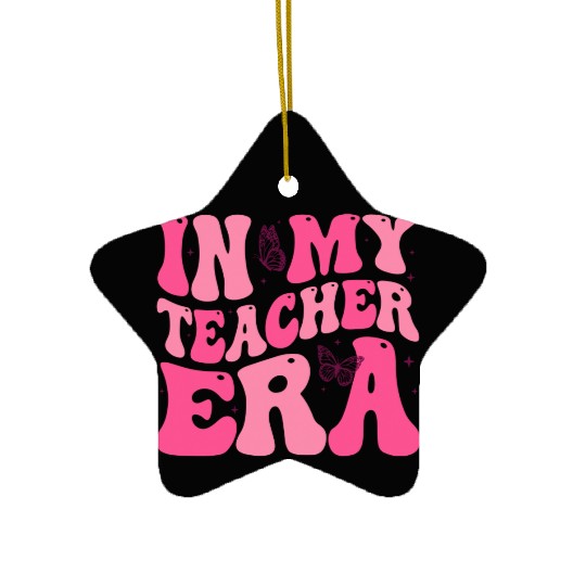Teacher Era Ceramic Ornaments