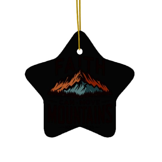 Faith Can Move Mountains Matthew 17:20 Retro Ceramic Ornaments