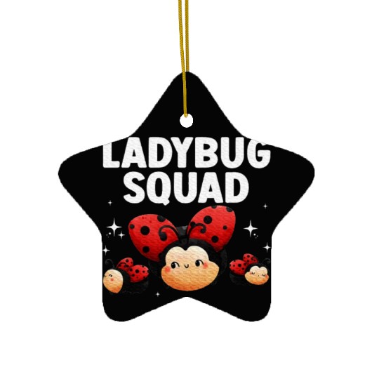 Cute Ladybug Squad Art Insect Ladybug Lover Ceramic Ornaments