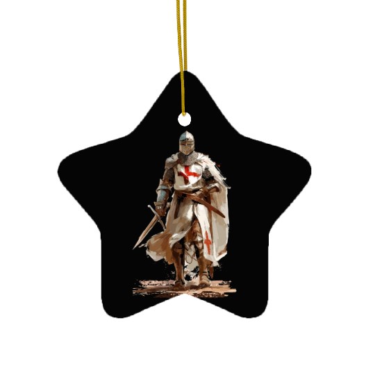 German crusader - Knight templar - Child of God Ceramic Ornaments